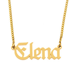 Name Necklace - 18K Gold Plated - Style No.10