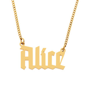 Name Necklace - 18K Gold Plated - Style No.11