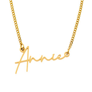 Name Necklace - 18K Gold Plated - Style No.2