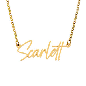 Name Necklace - 18K Gold Plated - Style No.8