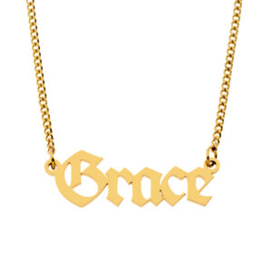 Name Necklace - 18K Gold Plated - Style No.9
